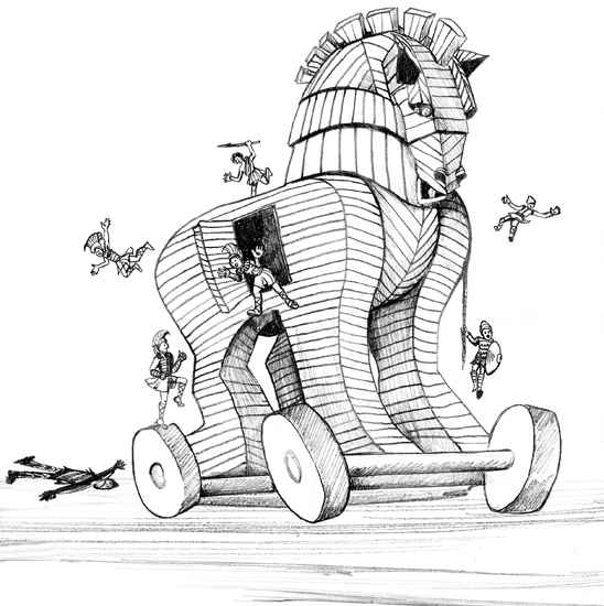 Trojan War Horse Coloring Page Coloring Pages